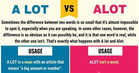 A Lot vs. Alot vs. Allot (Grammar Rules) .